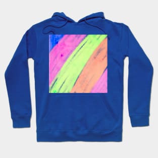 Pink orange green yellow watercolor stripes art Hoodie